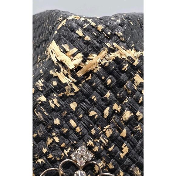 Peter Grimm - Keith Style Natural Fiber Weave Drifter Cowboy Hat Adorned W Tiara - Picture 3 of 15